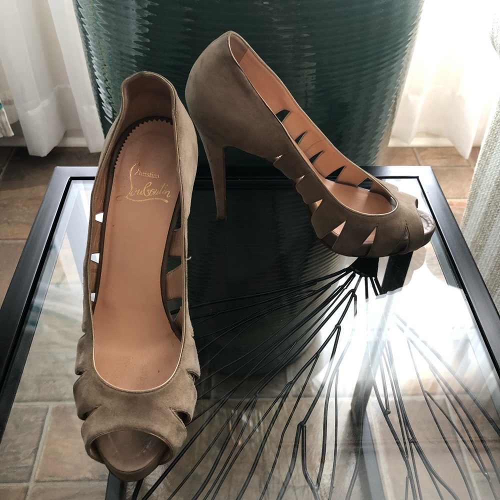 Christian Louboutin High Heels Cut Out Peep Toes